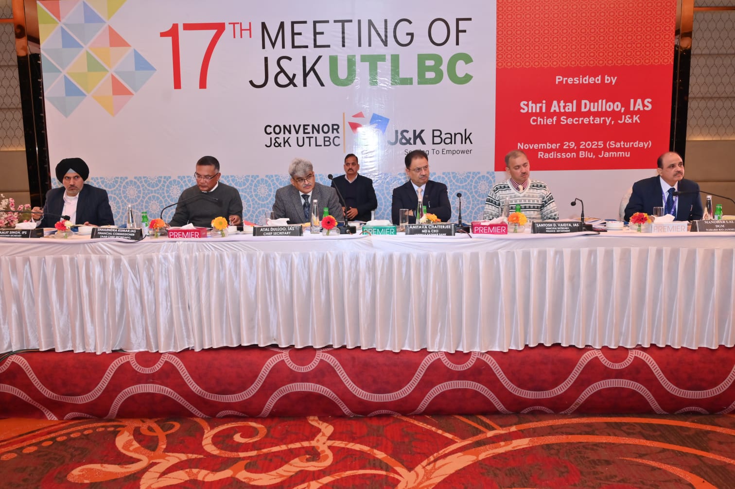 Chief Secretary chairs 17th J&K UTLBC meeting  Emphasizes priority…