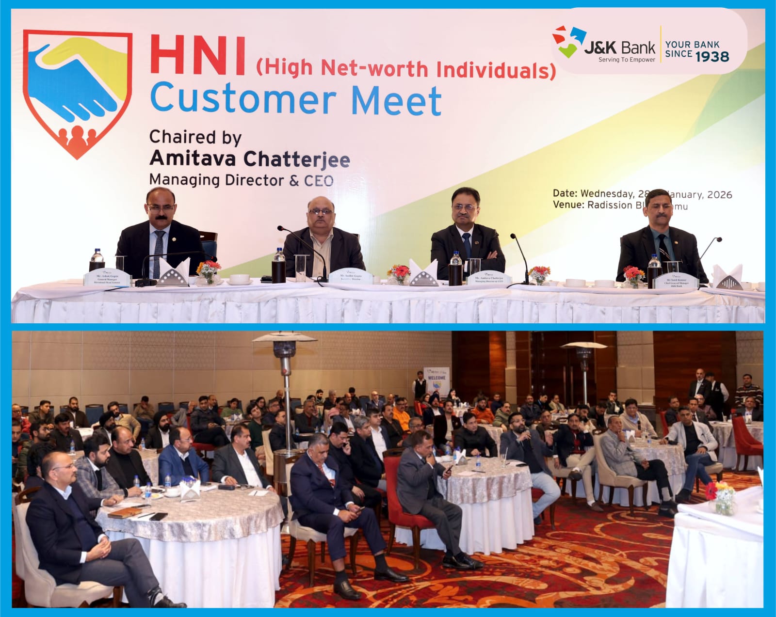 J&K Bank organizes HNI Customer Meet in Jammu  Customer feedback i…