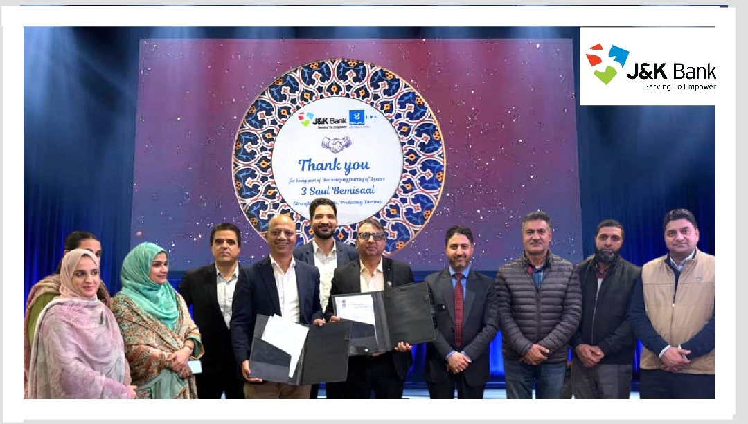 J&K Bank renews corporate agency tie-up with Bajaj Life Insurance… J&K Bank renews corporate agency tie-up with Bajaj Life Insurance…