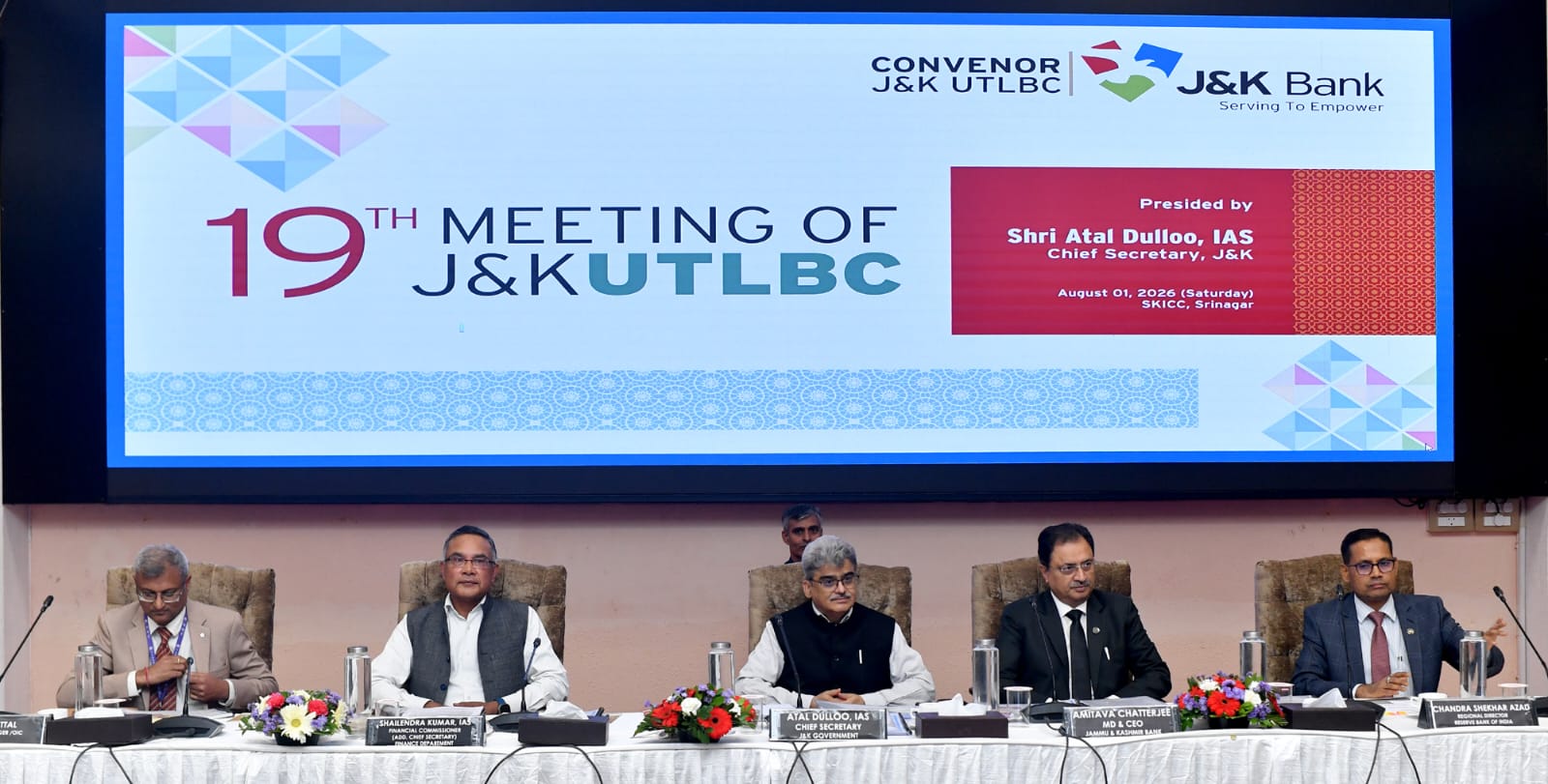 Chief Secretary Chairs 19th J&K UTLBC meeting, Banks in J&K UT have disbursed credit of Rs. 84,384 Crore during FY 2025-26 to 19.37 lac beneficiaries